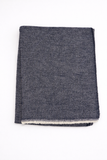 Cotton-Blend Mini Herringbone Throw with Eyelash Fringes