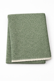 Cotton-Blend Mini Herringbone Throw with Eyelash Fringes