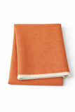 Cotton-Blend Mini Herringbone Throw with Eyelash Fringes