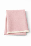 Cotton-Blend Mini Herringbone Throw with Eyelash Fringes