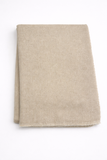Cotton-Blend Mini Herringbone Throw with Eyelash Fringes