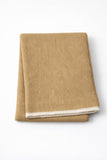Cotton-Blend Mini Herringbone Throw with Eyelash Fringes