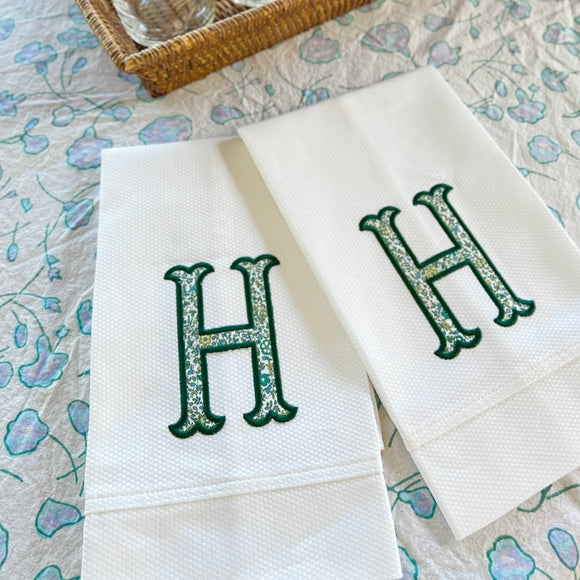 White Cotton Pique Hand Towel