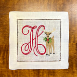 Christmas Initial Cocktail Napkins