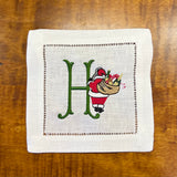 Christmas Initial Cocktail Napkins