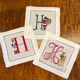 Christmas Initial Cocktail Napkins