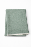 Cotton-Blend Mini Herringbone Throw with Eyelash Fringes