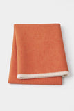 Cotton-Blend Mini Herringbone Throw with Eyelash Fringes