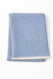 Cotton-Blend Mini Herringbone Throw with Eyelash Fringes