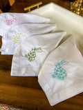 Pastel Gingham Bunny Dinner Napkins