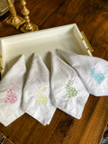 Pastel Gingham Bunny Dinner Napkins