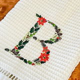 Christmas Monogrammed Guest Towel