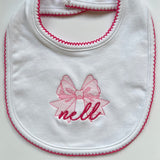 Picot Trim Baby Bib