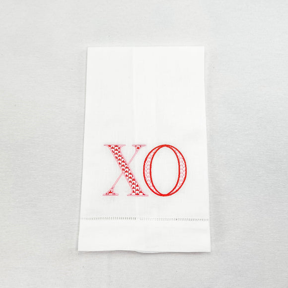 Valentine's XO Hemstitched Guest Towel