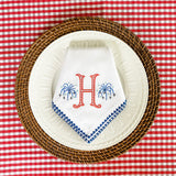 Patriotic Monogrammed Dinner Napkins